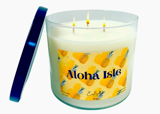 Disney Dole Whip Inspired ALOHA ISLE 18oz Triple Wick Soy Jar Candle